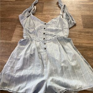 Light Blue Striped Women's Dress